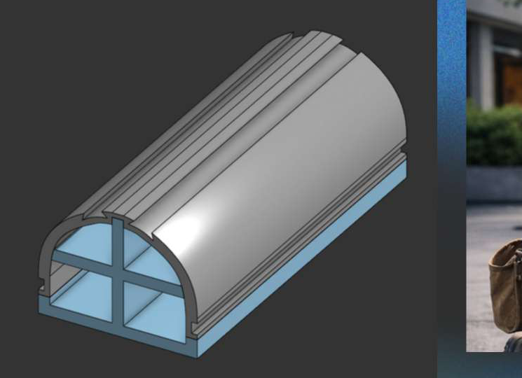 3D CAD render of the SafeRoute Conduit module